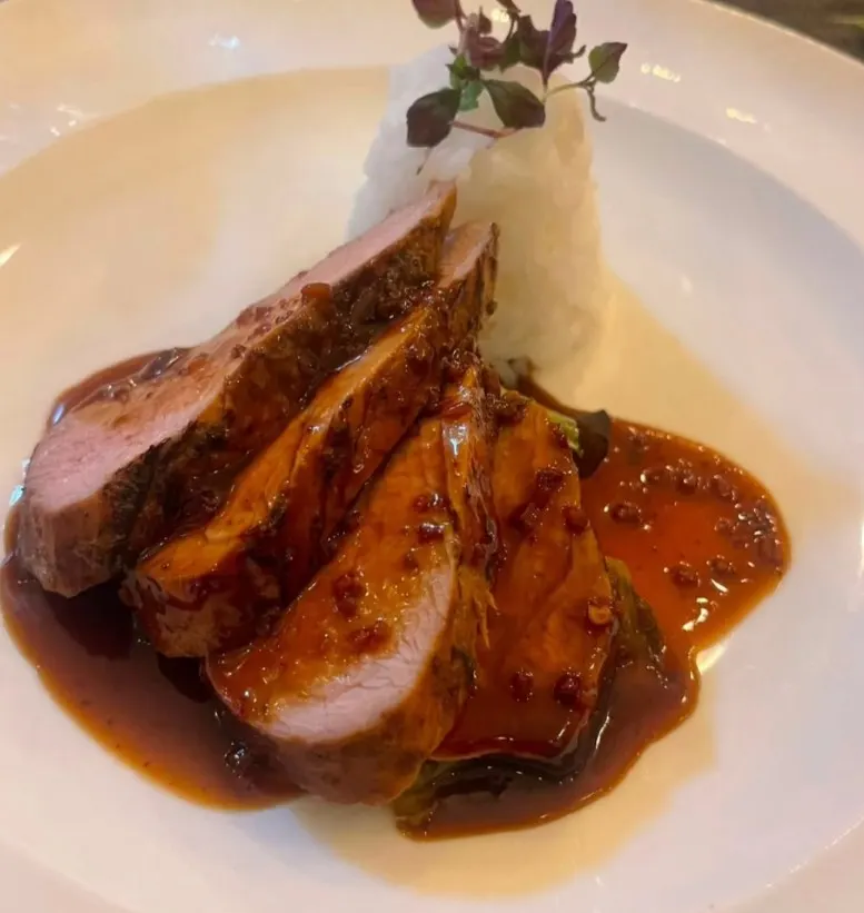 Meat with garnish